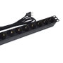 Phasak BNS 1518 Regleta para Rack 19'' con 8 Tomas Schuko, Interruptor y Cable 1,5 m, Negro